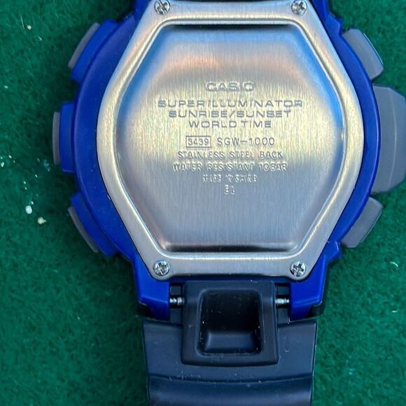 Casio SGW-1000-1A Sports Gear Series Black Digital Triple Sensor Watch - Picture 3 of 3